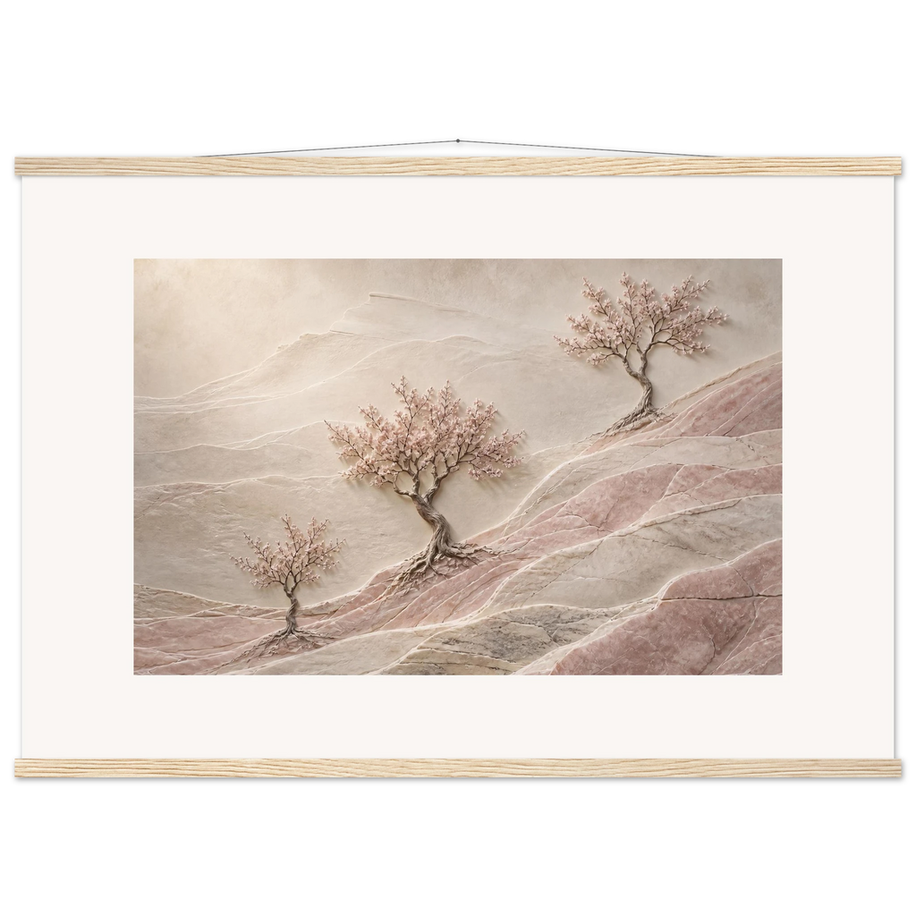 Blossom Terraces: flowers and botanical. Fine art poster by The Light Stays.