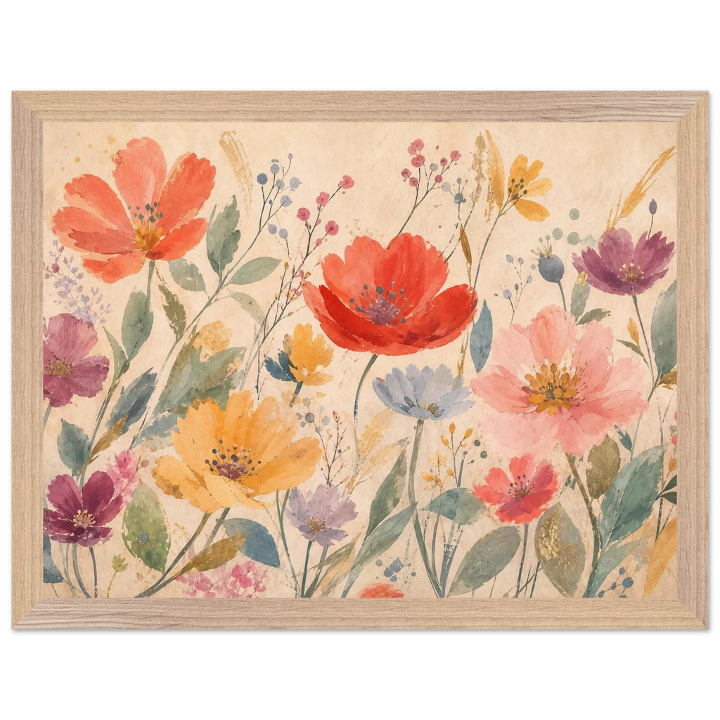 Floral Rhythm: flowers and botanical. Framed fine art print by The Light Stays.