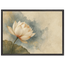 First Lotus Light, flowers and botanical. Archival framed fine art print shown framed.