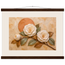 Camellia Eclipse, flowers and botanical. Archival fine art poster shown framed.
