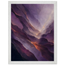 Violet Infinity: moon and night. Framed fine art print, alternate frame and size.