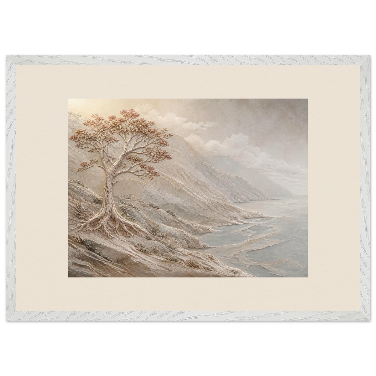 Coral Headland, sea and coastal landscape. Archival framed fine art print shown framed.