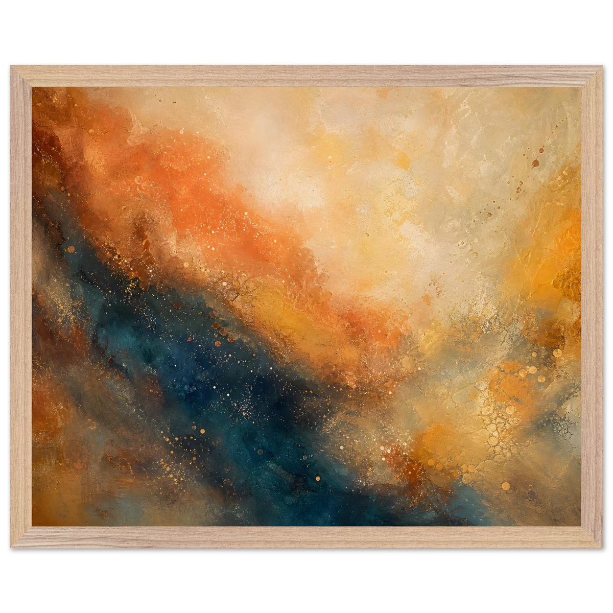 Blue Hour Field: night, horizon and deep blue. Museum-quality framed fine art print.