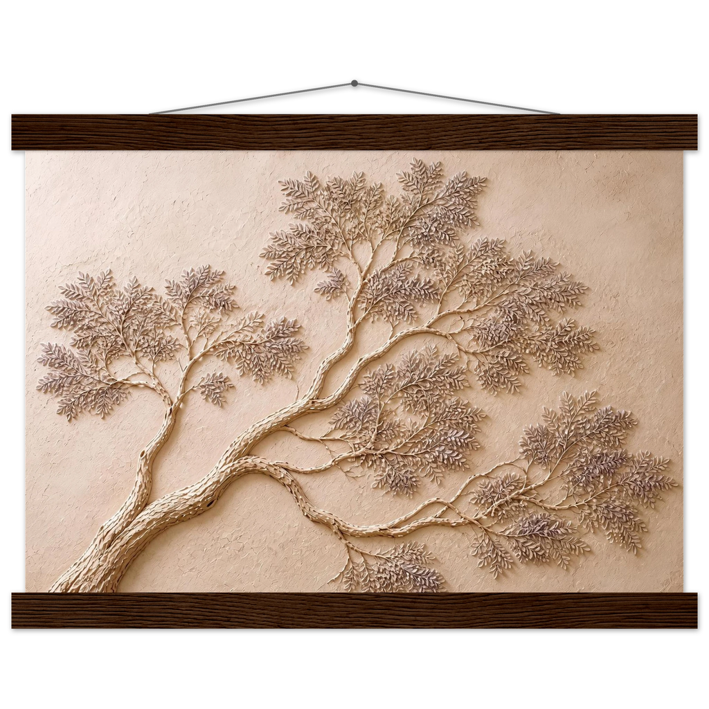 Lilac Reach, flowers and botanical. Archival fine art poster shown framed.