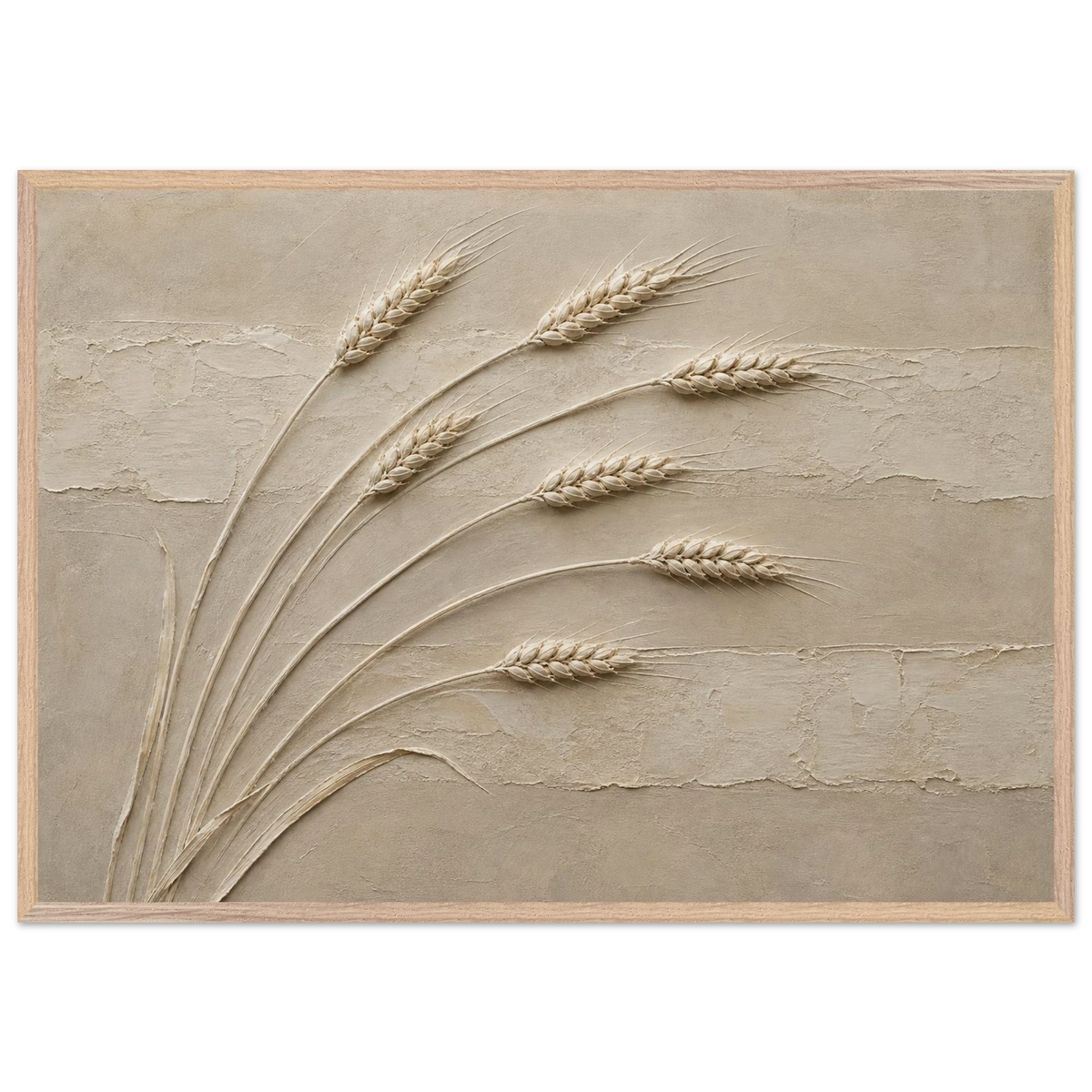 Wheat in Relief: faith, texture and botanical. Framed fine art print by The Light Stays.