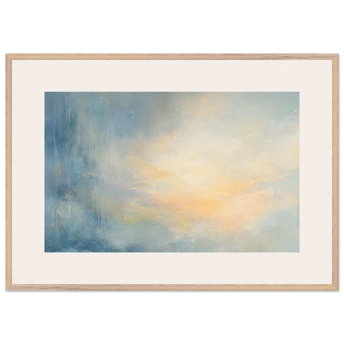 Dawn after Rain: sunrise, coastline and washed light. Museum-quality framed fine art print.