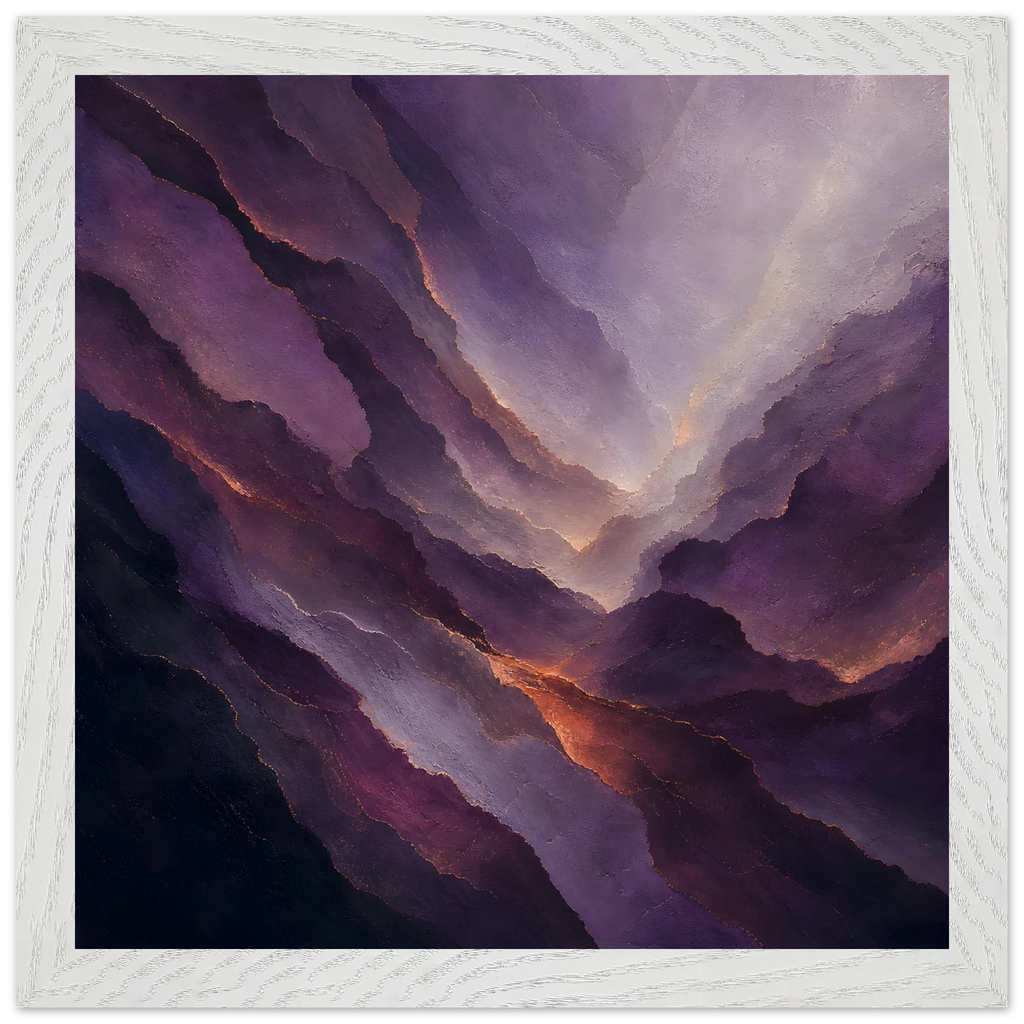 Violet Infinity: moon and night. Museum-quality framed fine art print.