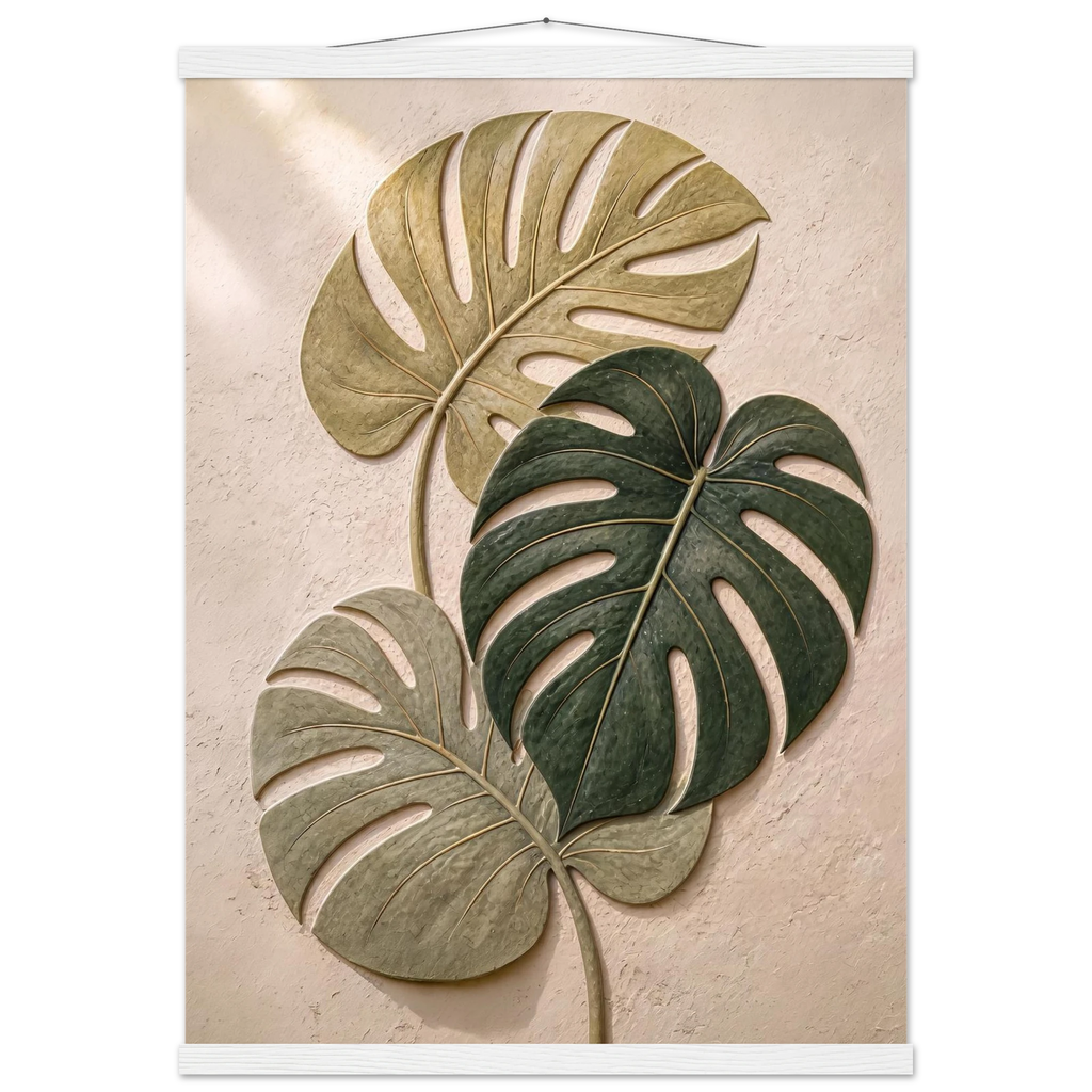 Stone Monstera: botanical and nature. Fine art poster by The Light Stays.