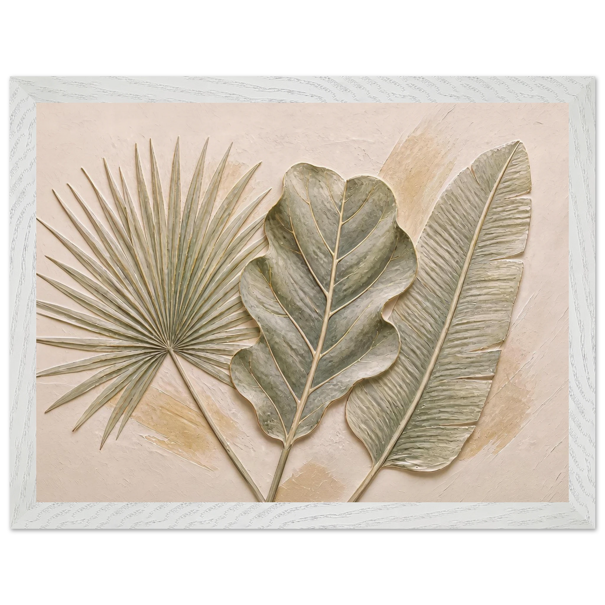 Three Leaves: botanical and nature. Framed fine art print by The Light Stays.