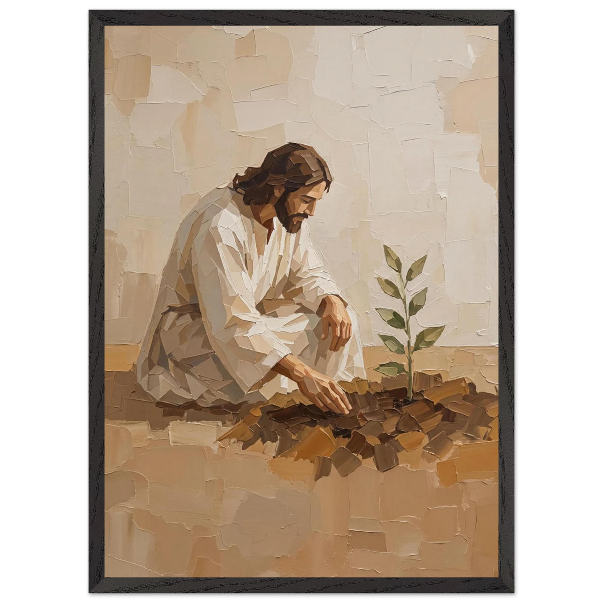First Seeds: jesus, faith and botanical. Framed fine art print by The Light Stays.
