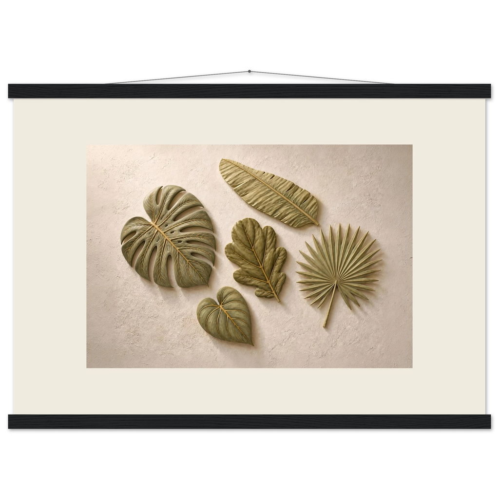 Green Constellation: botanical, green and loose rhythm. Museum-quality fine art poster.
