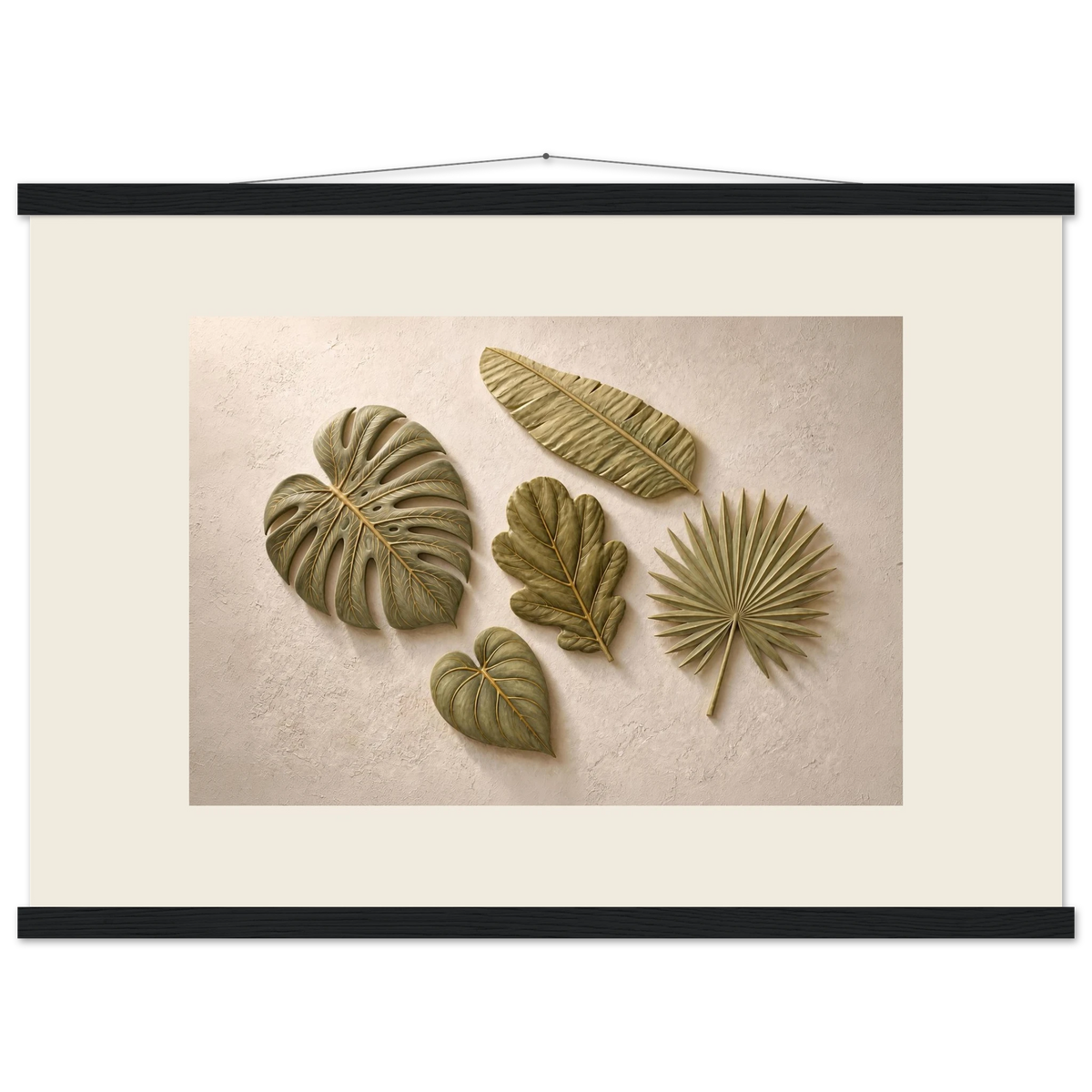Green Constellation: botanical, green and loose rhythm. Museum-quality fine art poster.