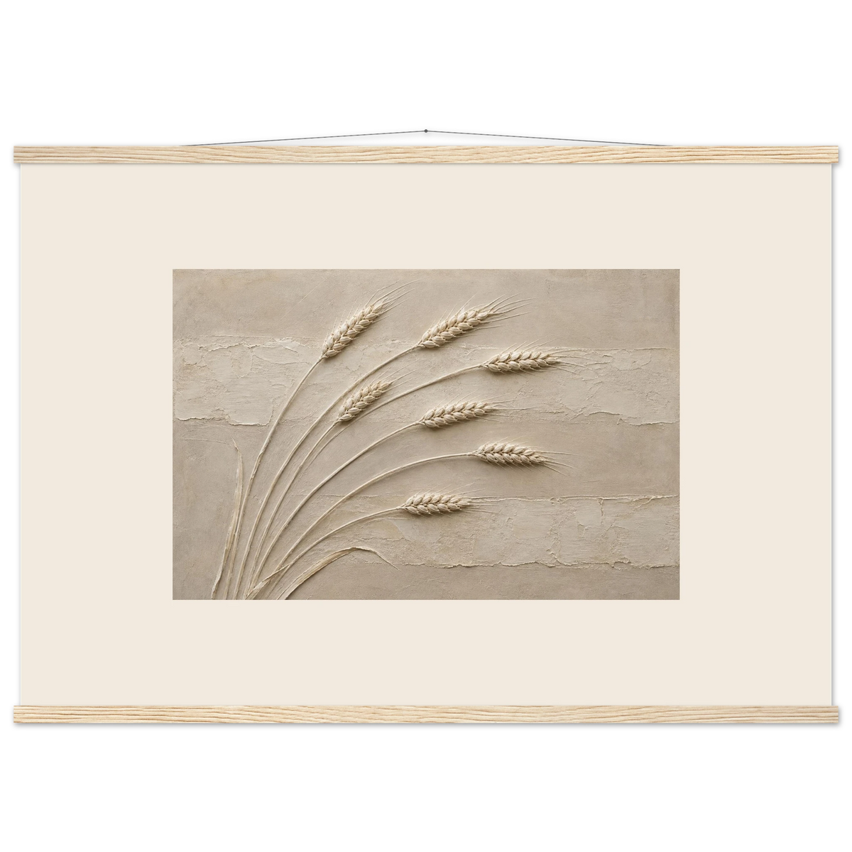 Wheat in Relief: faith, texture and botanical. Fine art poster by The Light Stays.