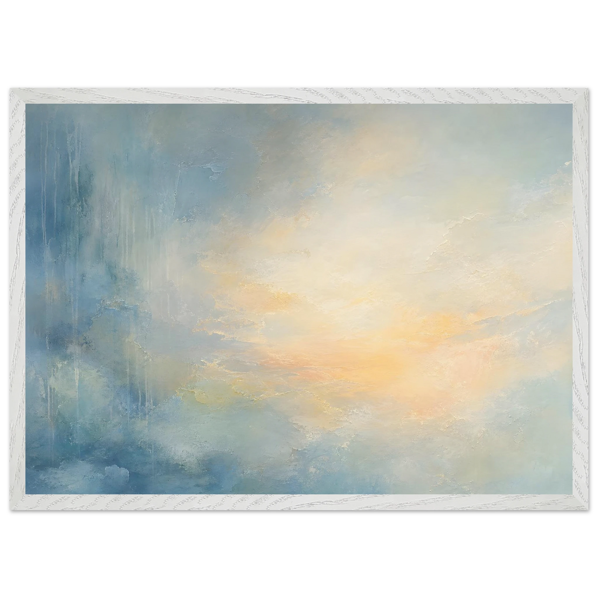 Dawn after Rain, sunrise, coastline and washed light. Archival framed fine art print shown framed.
