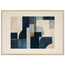 Blue Architecture: geometric abstract, blue and cream. Framed fine art print by The Light Stays.