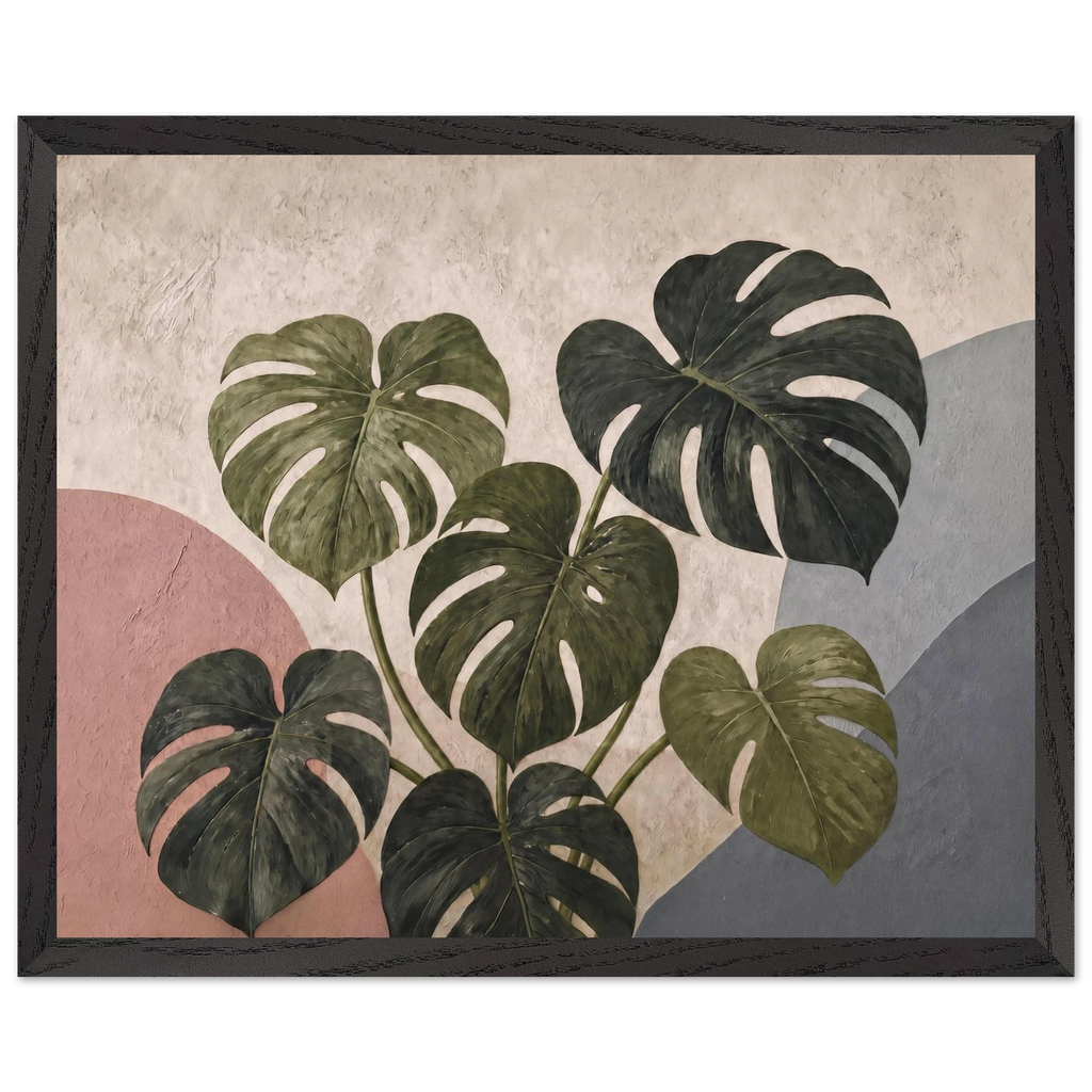 Monstera Sun: botanical and nature. Museum-quality framed fine art print.