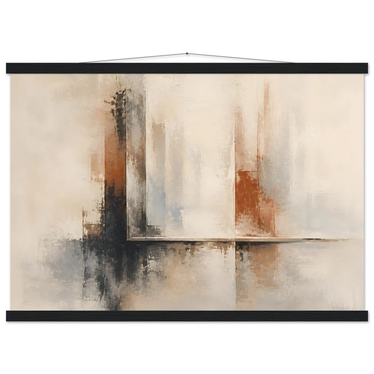 Mineral Threshold, architecture, geometry and rust. Archival fine art poster shown framed.