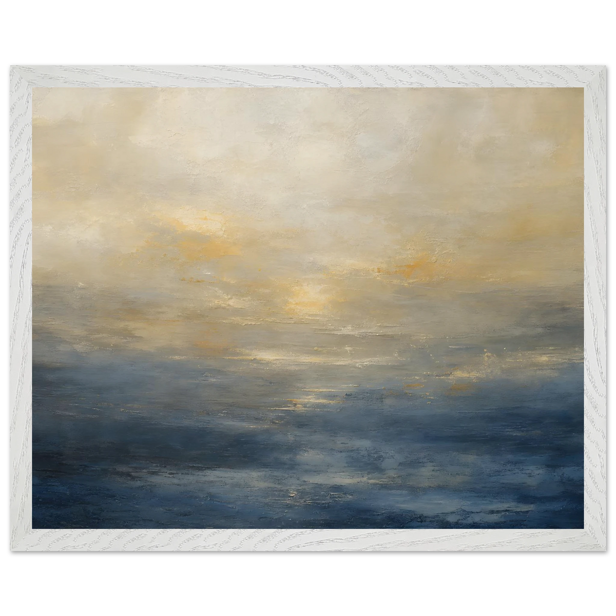Golden Sea Mist: sea and coastal landscape. Framed fine art print by The Light Stays.