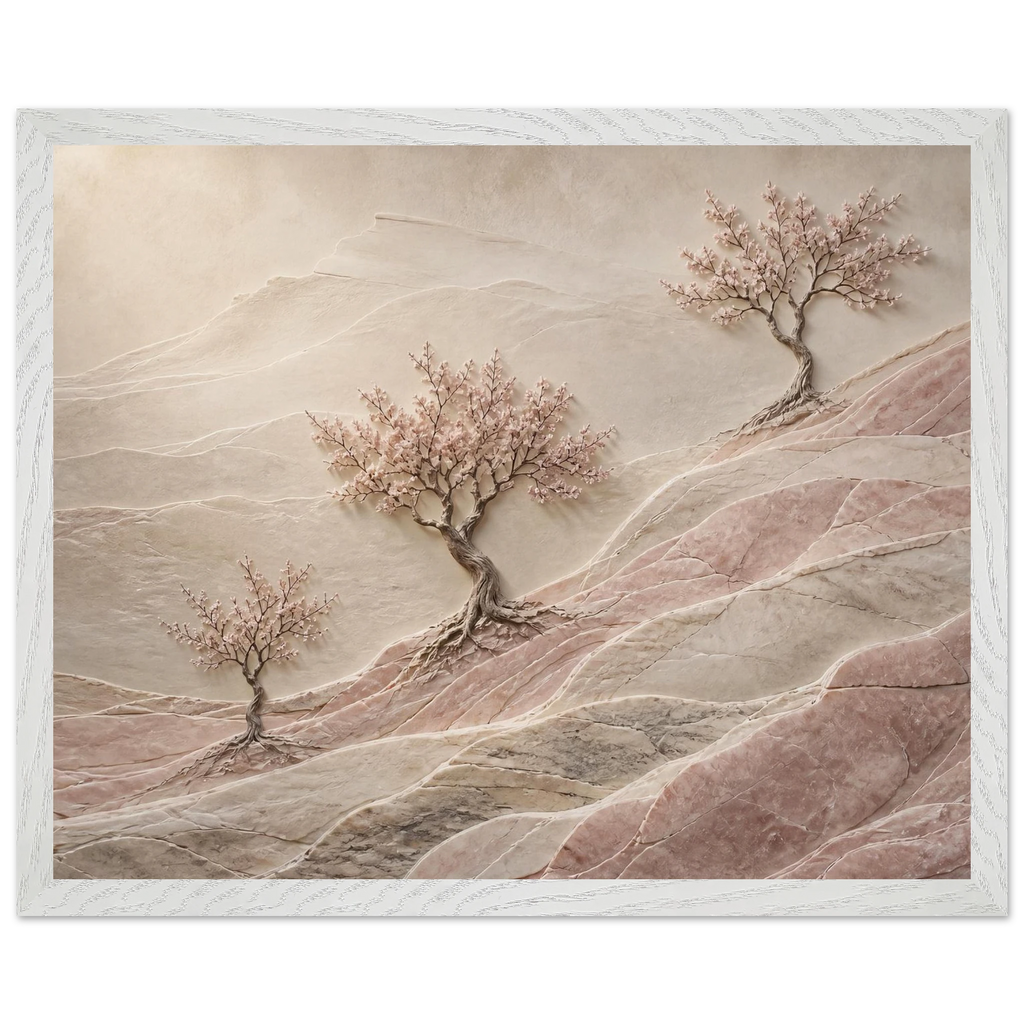 Blossom Terraces: flowers and botanical. Framed fine art print by The Light Stays.