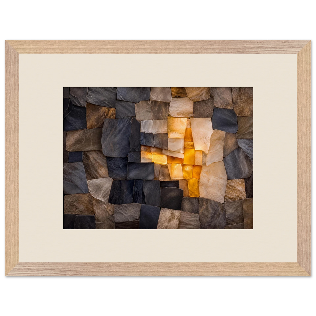 Citrine Seam: lumen and siena. Museum-quality framed fine art print.