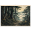 Cypress Passage, japanese art and japandi. Archival fine art poster shown framed.