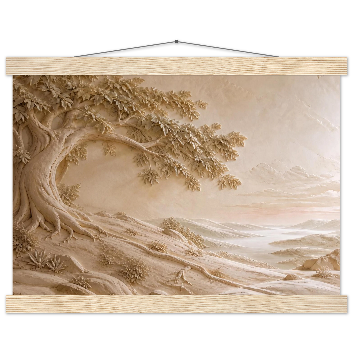 Sandstone Dawn: lumen and siena. Museum-quality fine art poster.