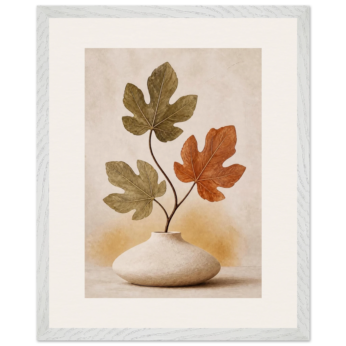 Fig Season: mediterranean and earth tones. Museum-quality framed fine art print.