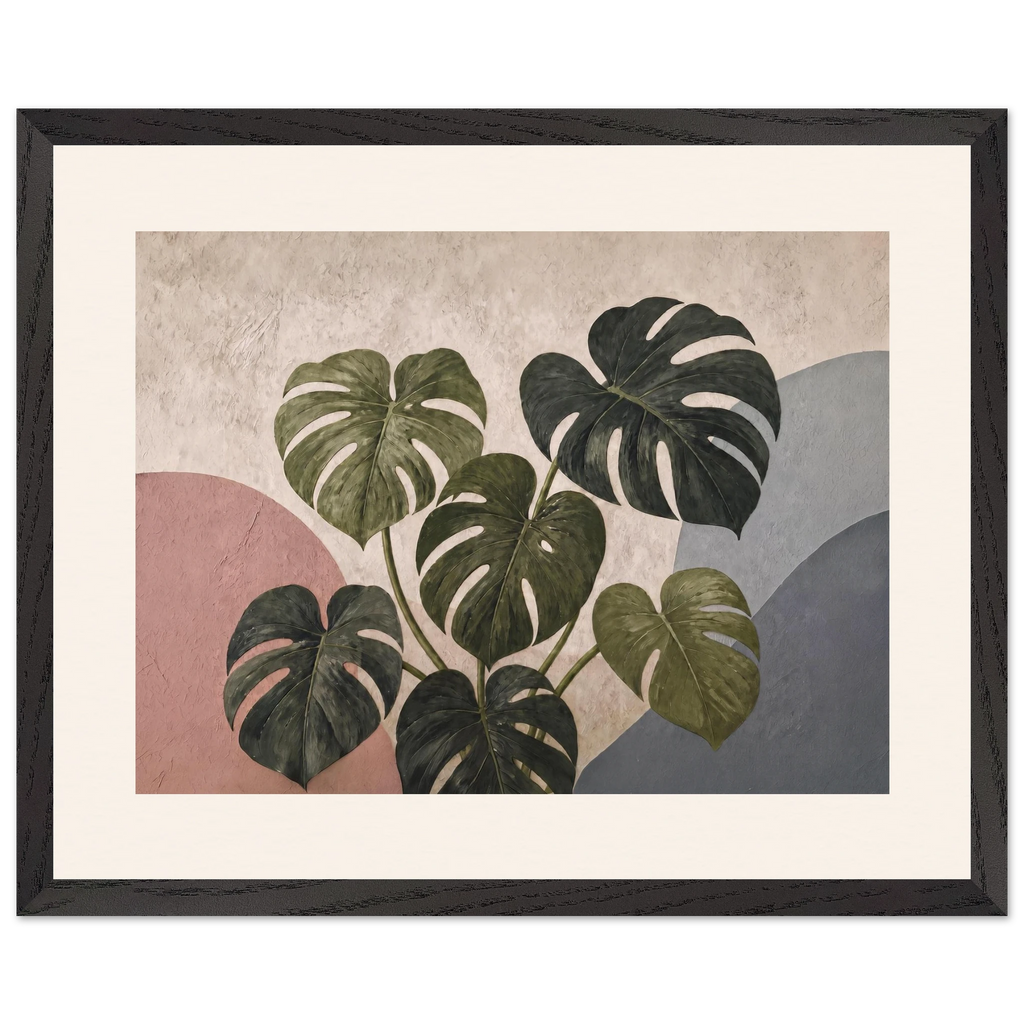 Monstera Sun, botanical and nature. Archival framed fine art print shown framed.