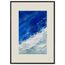 Cobalt Foam, abstract, cobalt and sea foam. Archival framed fine art print shown framed.