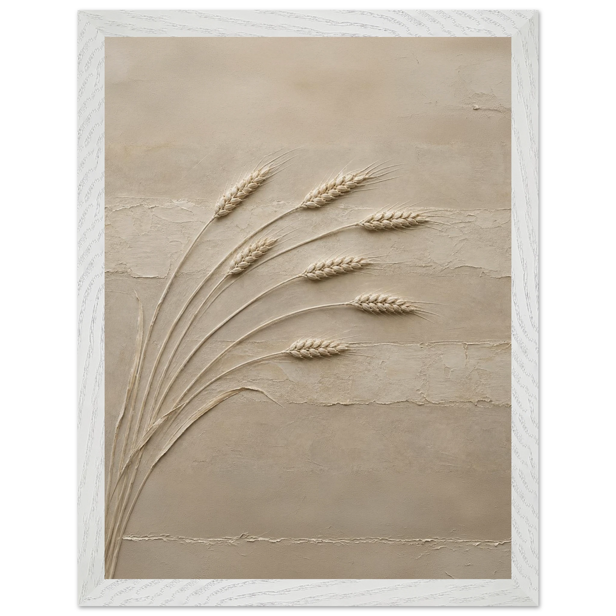 Wheat in Relief: faith, texture and botanical. Framed fine art print by The Light Stays.