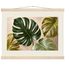 Four Greens, leaves, vivid green and impasto. Archival fine art poster shown framed.