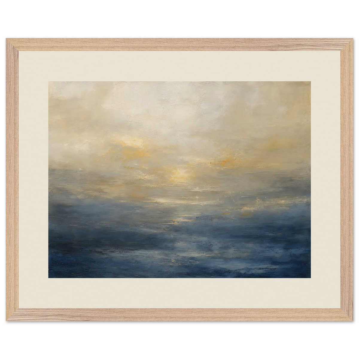Golden Sea Mist: sea and coastal landscape. Framed fine art print by The Light Stays.