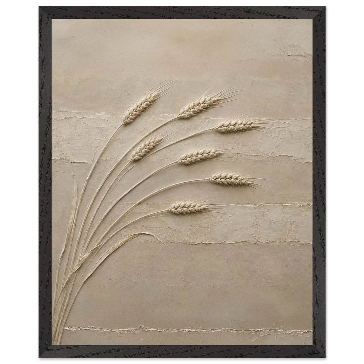 Wheat in Relief: faith, texture and botanical. Framed fine art print by The Light Stays.