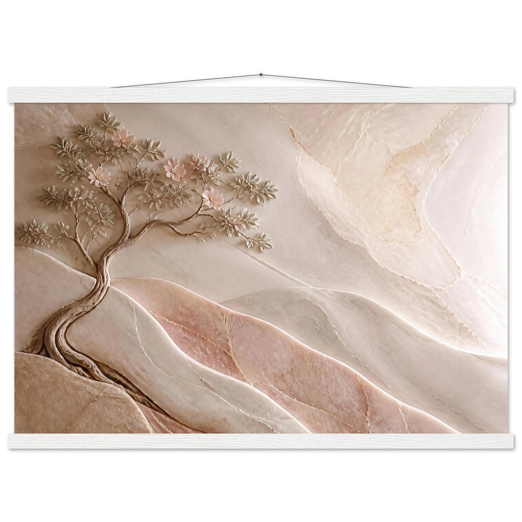Stone Dawn: petra and siena. Museum-quality fine art poster.