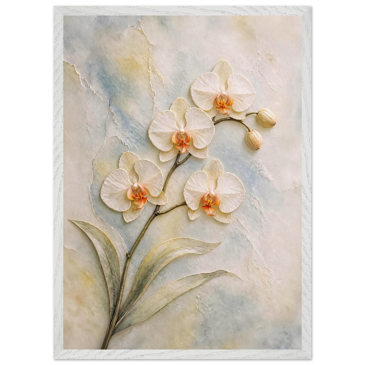 Porcelain Orchid: flowers and botanical. Framed fine art print by The Light Stays.