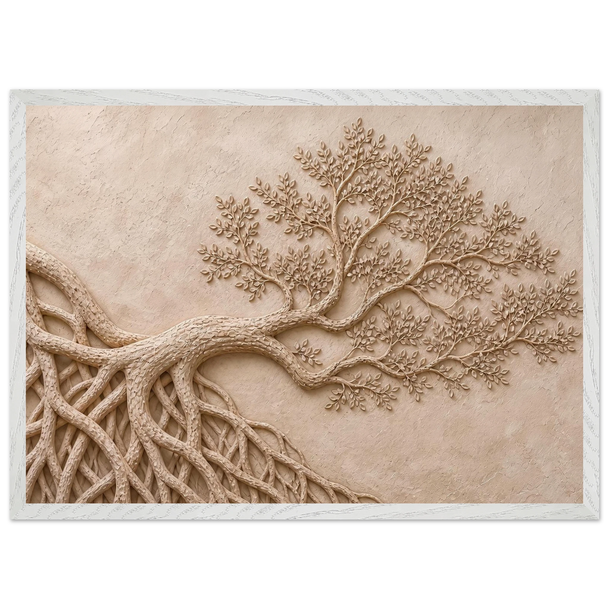 Root Lattice: petra and herbarium. Framed fine art print, alternate frame and size.