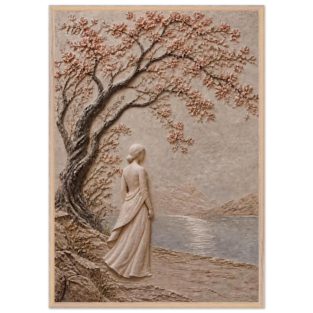 Spring Walk: petra and flora. Museum-quality framed fine art print.