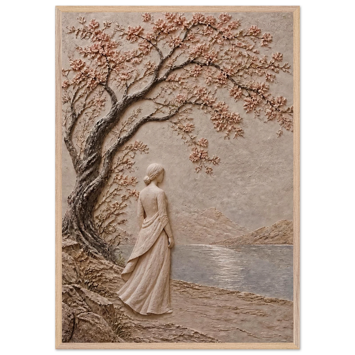 Spring Walk: petra and flora. Museum-quality framed fine art print.