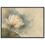First Lotus Light: flowers and botanical. Framed fine art print, alternate frame and size.
