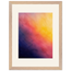 Turquoise and Gold: gradient, night and morning. Framed fine art print, alternate frame and size.