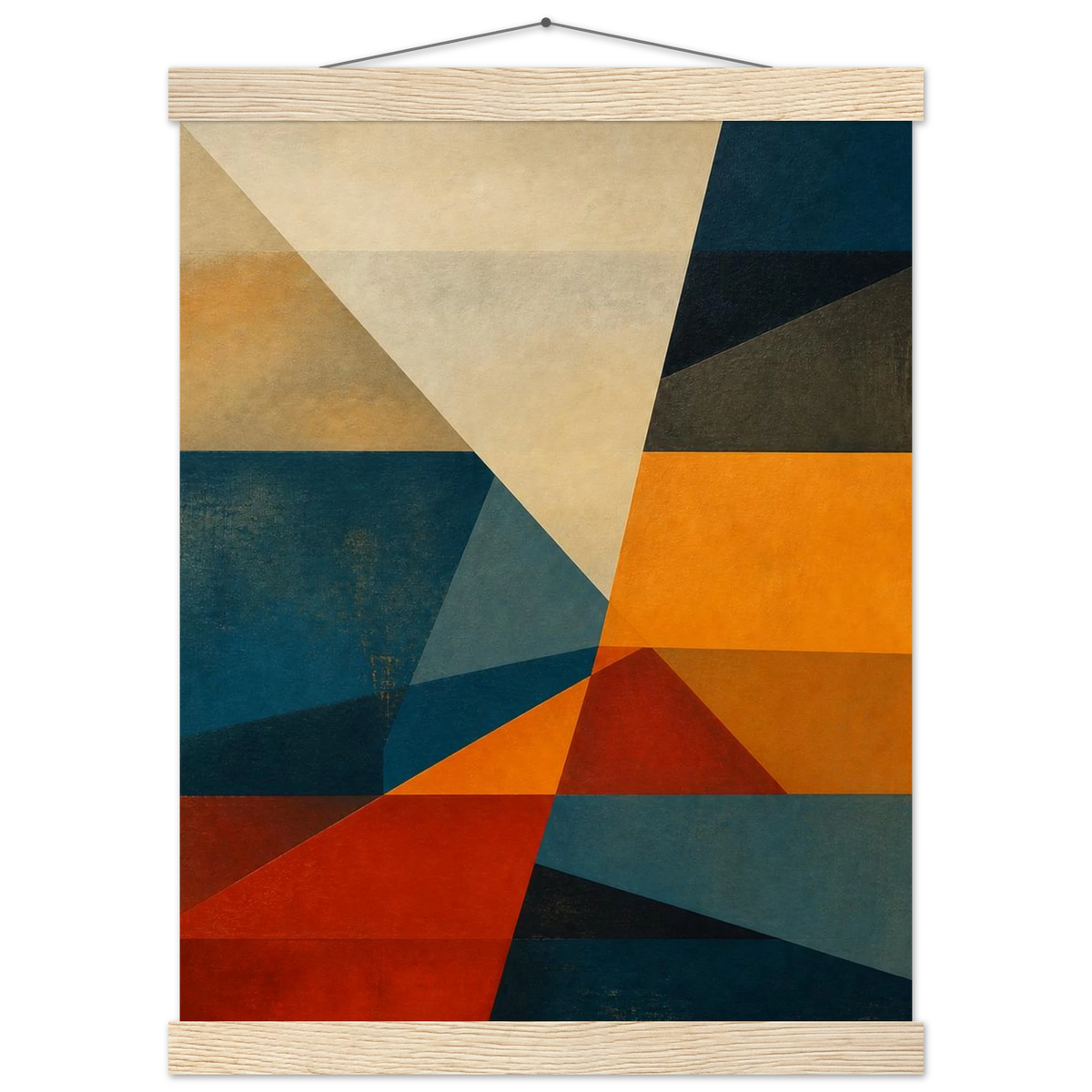 Storm: abstract, movement and mineral texture. Fine art poster with wooden hanger by The Light Stays.