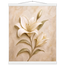 Alabaster Lily, flowers and botanical. Archival fine art poster shown framed.