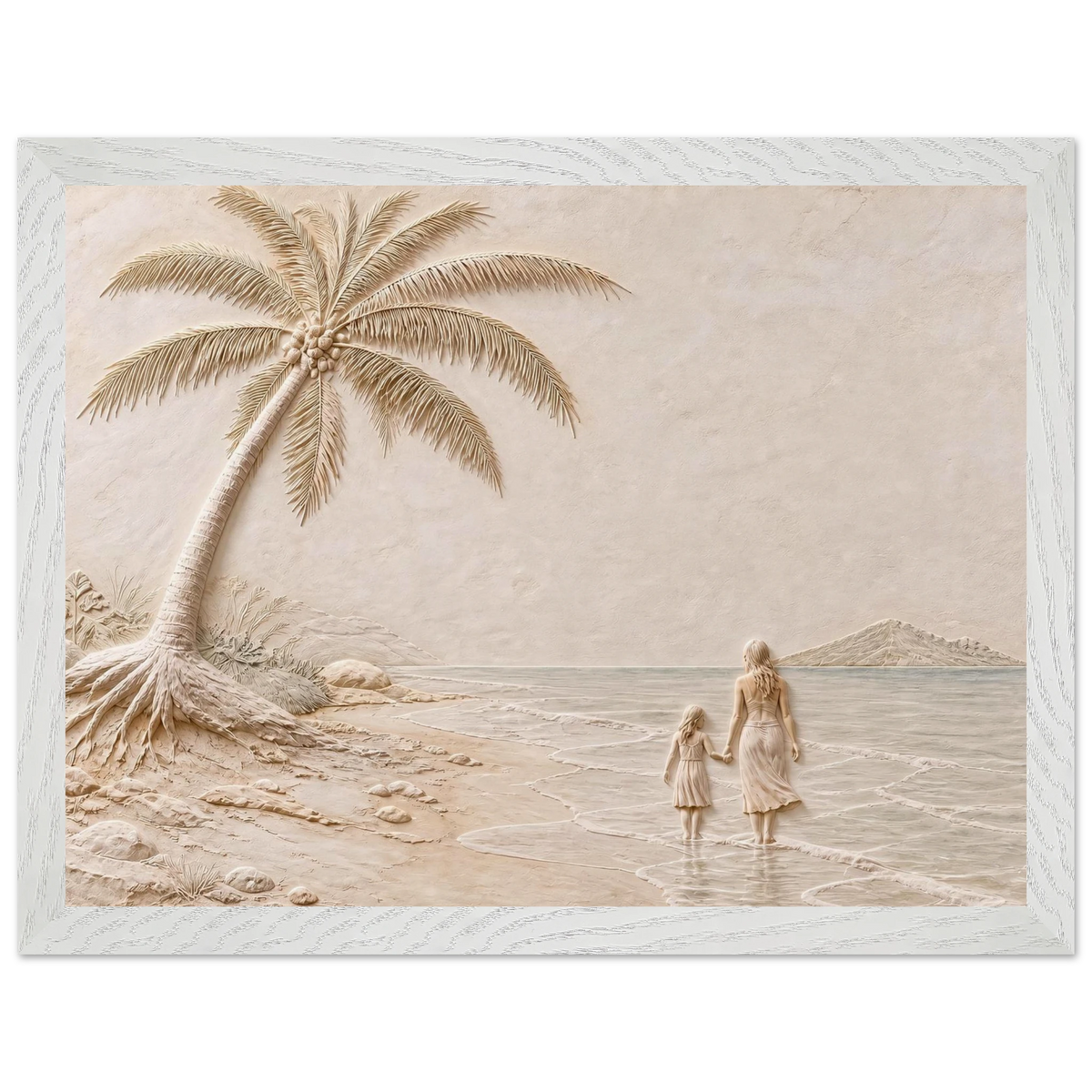 First Tide: sea and coastal landscape. Framed fine art print, alternate frame and size.