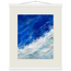 Cobalt Foam, abstract, cobalt and sea foam. Archival fine art poster shown framed.