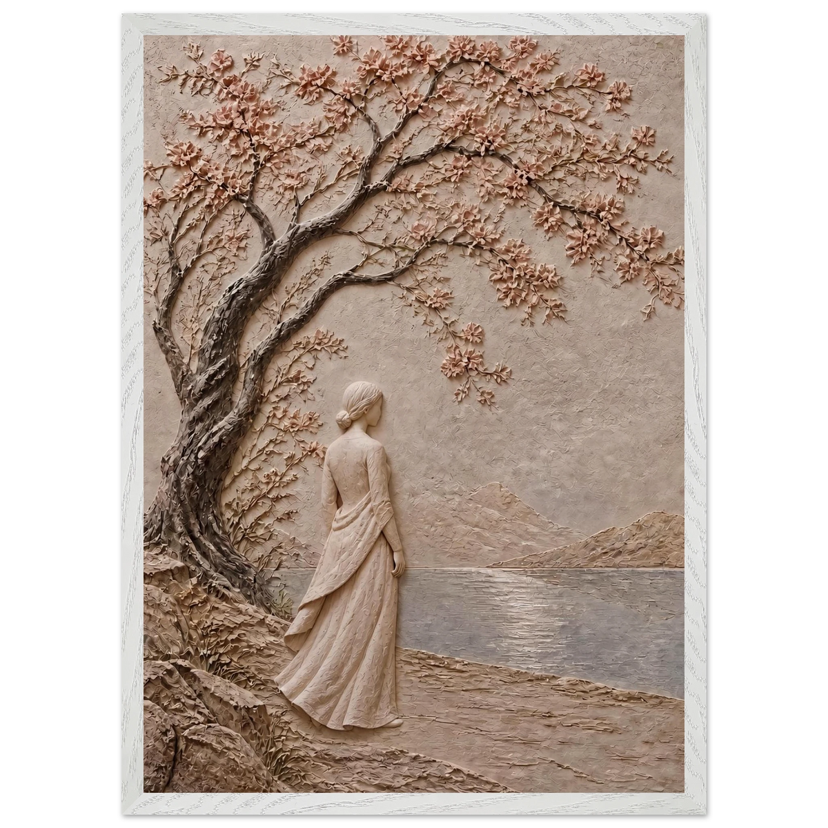 Spring Walk: petra and flora. Museum-quality framed fine art print.