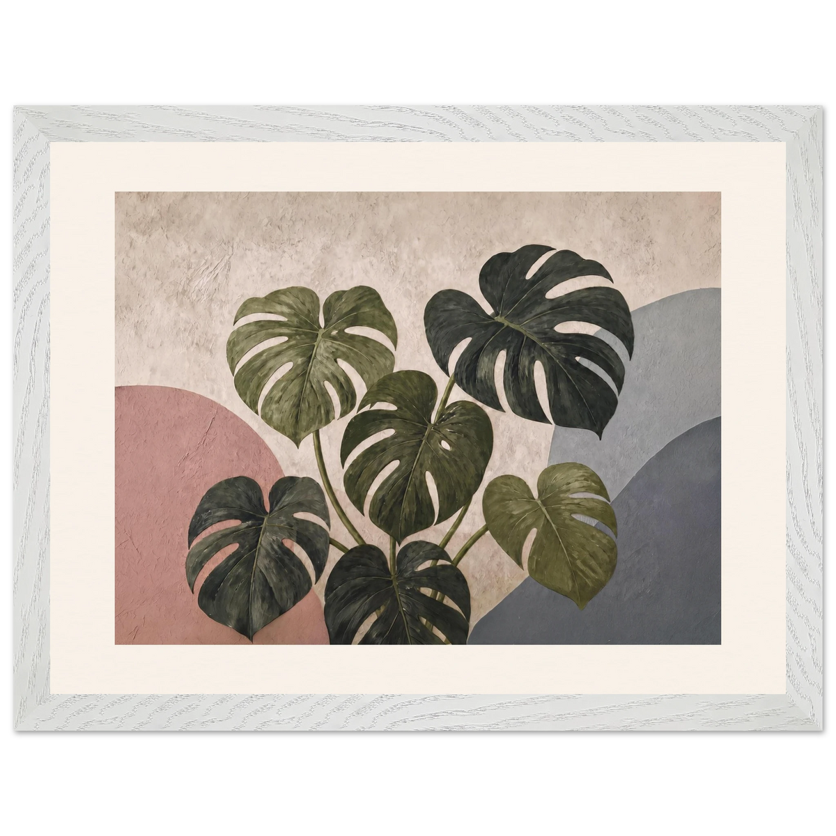 Monstera Sun: botanical and nature. Framed fine art print, alternate frame and size.