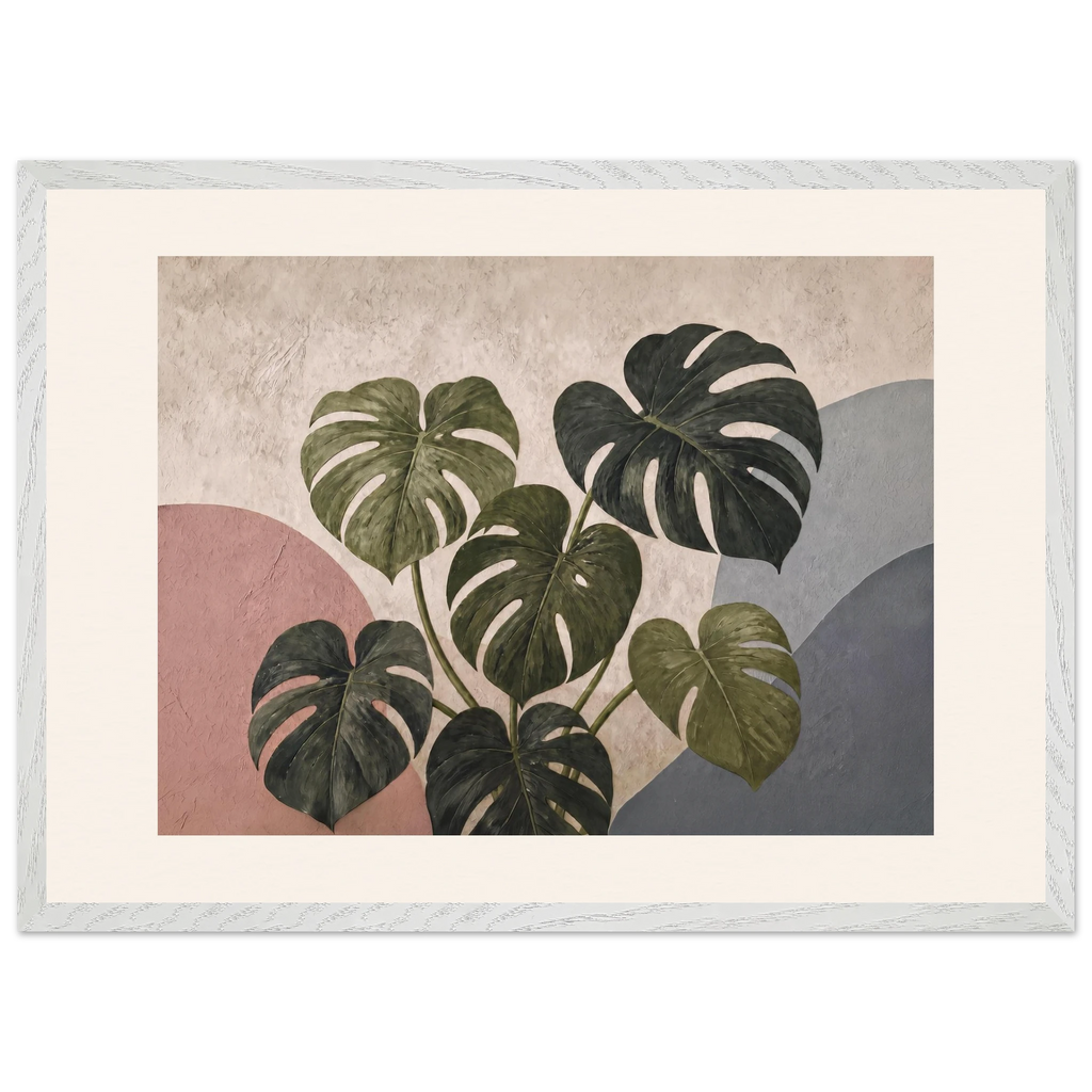 Monstera Sun, botanical and nature. Archival framed fine art print shown framed.