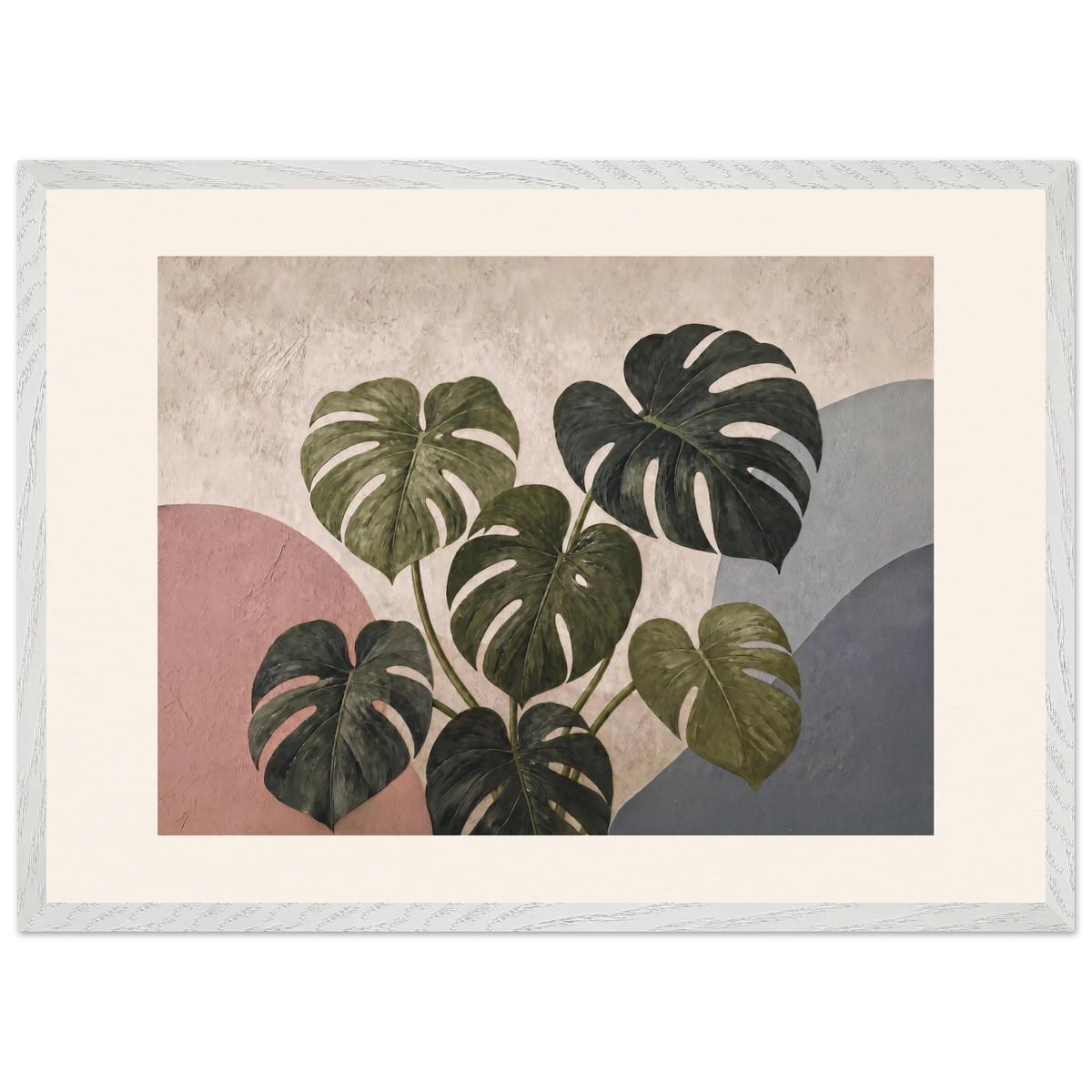Monstera Sun, botanical and nature. Archival framed fine art print shown framed.