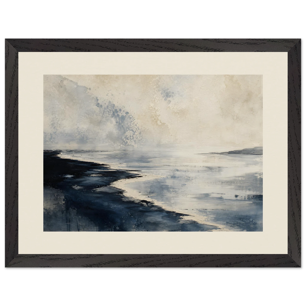 Tidal Ink: sea and coastal landscape. Framed fine art print.