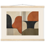 Compass and Clay: geometric abstract, clay and curves. Museum-quality fine art poster.